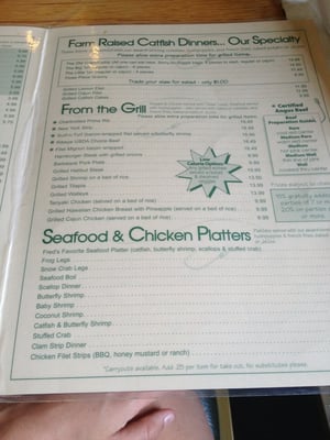 Menu photo 6 Fred's Fish House Mountain Home, AR Menu photo 6 Fred's Fish House Mountain Home, AR