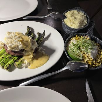 BLVD Steak - 6oz Petit Filet with Crab Oscar, Mashed Potatoes, and Roasted Corn - Steakhouses Near Me - Sherman Oaks, California