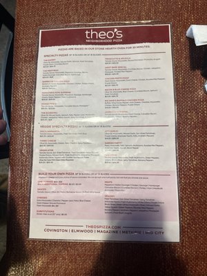 Theo's Neighborhood Pizza, Magazine by null