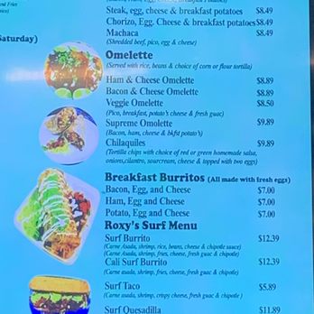Roxys Tacos - Breakfast menu - Mexican Near Me - San Diego, California Roxys Tacos - Breakfast menu - Mexican Near Me - San Diego, California