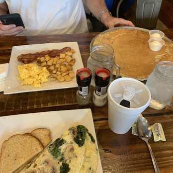 Oy! - All American breakfast and Treadmill omelet with sourdough toast. - Breakfast & Brunch Near Me - Buford, Georgia Oy! - All American breakfast and Treadmill omelet with sourdough toast. - Breakfast & Brunch Near Me - Buford, Georgia