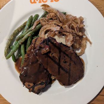 Ulele - Water Works Meatloaf with garlic mashed potatoes and green beans - New American Near Me - Tampa, Florida Ulele - Water Works Meatloaf with garlic mashed potatoes and green beans - New American Near Me - Tampa, Florida