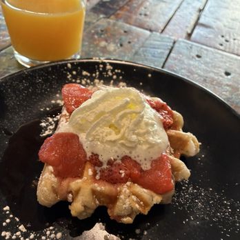 Crafted Palette - Strawberry waffles - Coffee & Tea Near Me - Reno, Nevada