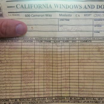 California Windows and Doors - This is the receipt. 21 windows! - Windows Installation Near Me California Windows and Doors - This is the receipt. 21 windows! - Windows Installation Near Me