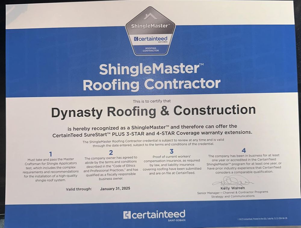 Slide of Dynasty Roofing and Construction