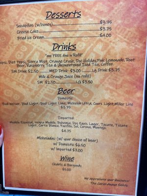 Menu photo 3 El Ranchito Globe, AZ
