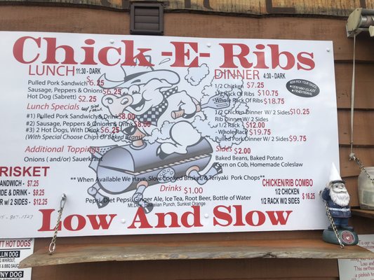CHICK E RIBS BBQ llc Wednesday-Sunday by null