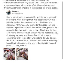 Response from the owner to my wife addressing our concerns. Felt very defensive on his end over an honest yelp review. Response from the owner to my wife addressing our concerns. Felt very defensive on his end over an honest yelp review.