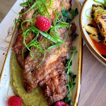 Owamni - - Fried catfish * tortillas * charred jalapeño * Avocado Tomatillo Salsa - New American Near Me - Minneapolis, Minnesota Owamni - - Fried catfish * tortillas * charred jalapeño * Avocado Tomatillo Salsa - New American Near Me - Minneapolis, Minnesota