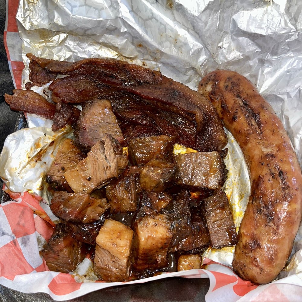 Firewater BBQ & Brew - 3 MEATS - 1 SIDE bacon, burnt ends, sausage - Barbeque Near Me - Alsip, Illinois
