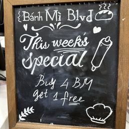 Opening week special? Buy 4 get 1 free!