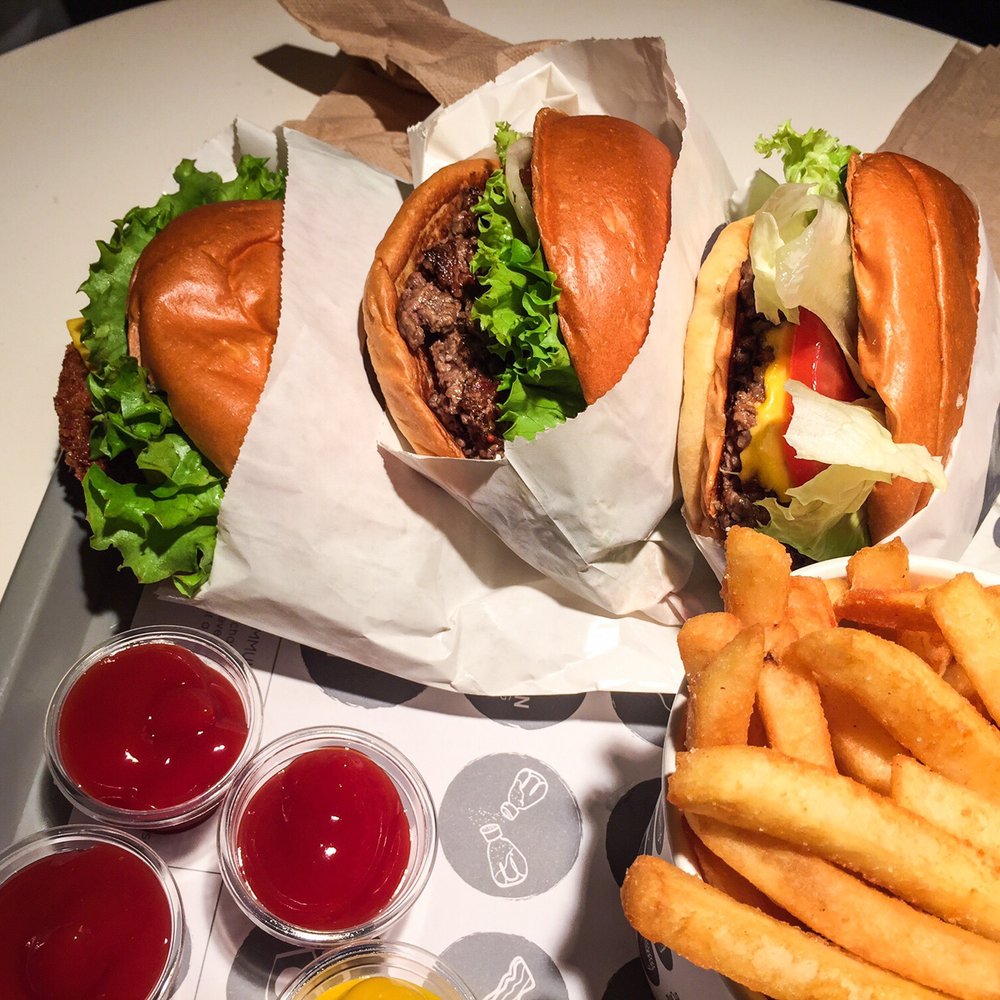 Cheeseburger, classic burger, portobello mushroom burger