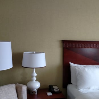 Charleston Marriott - Bedroom, partial. Is moderate size, good a/c, flat screen, refrigerator, honest and clean housekeeping. - Hotels Near Me - Charleston, South Carolina