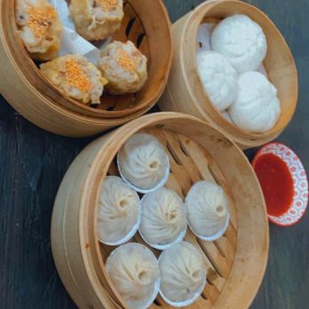 Dumpling Time Thrive City - Shrimp and Pork Siu Mai + Steamed BBQ Pork Buns + Pork XLB - Noodles Near Me - San Francisco, California