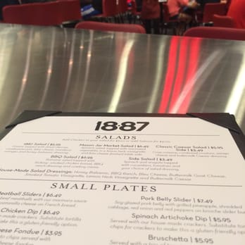 1887 Bistro - a menu on a table in a restaurant - American Near Me - Raleigh, North Carolina