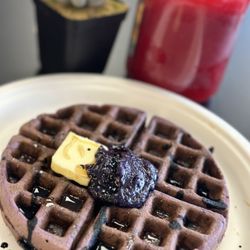 Filipino Fusion Restaurant And Bar - Ube waffle w/ube jam
