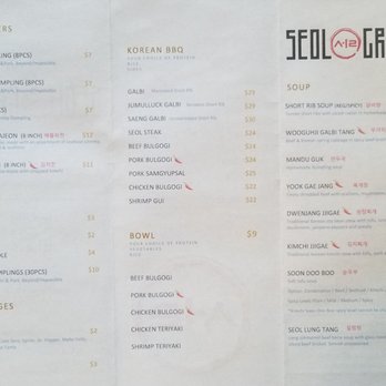 Seol Grille - Updated menu, as of 17 June, 2020 - Korean Near Me - Cary, North Carolina Seol Grille - Updated menu, as of 17 June, 2020 - Korean Near Me - Cary, North Carolina