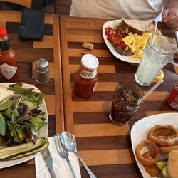 Cafe Sarafornia - Chicken club, Italian sausage & egg, Burger