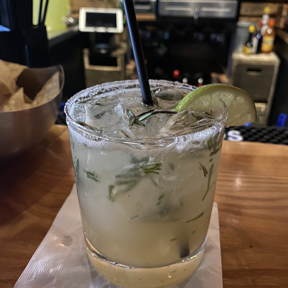 Antojitos Mexicanos - Peach Rosemary Margarita! It's new ;) and delicious. And in true Antojitos fashion, I'm drunk after the first sip - Mexican Near Me - Appleton, Wisconsin