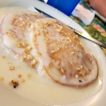 808 Grindz Cafe - Macademia nut pancakes with Mac nilla sauce - Cafes Near Me - Lahaina, Hawaii