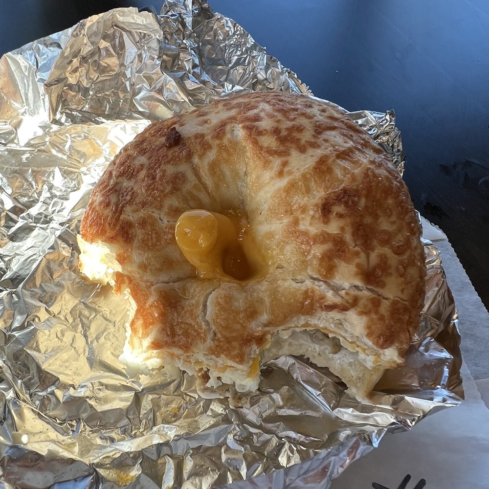 Sausage egg and cheese bagel Sausage egg and cheese bagel