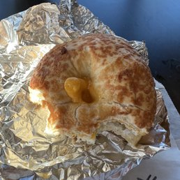 Sausage egg and cheese bagel