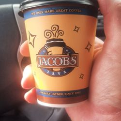 Two shots of espresso and heavy cream