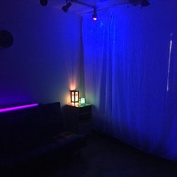Rain Temple - Massage room with drapery