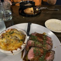 Steak medallions and scalloped potatoes.
