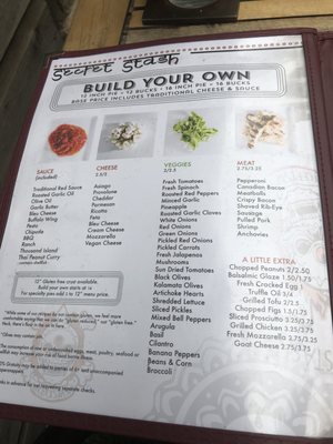 Menu photo 7 The Secret Stash Pizzeria Crested Butte, CO