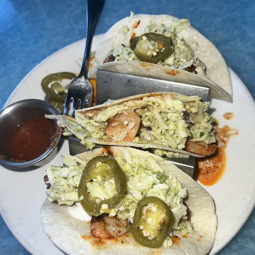Deck 84 - Baja Shrimp Tacos - New American Near Me - Delray Beach, Florida
