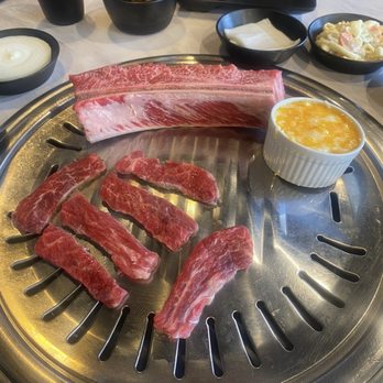 Ribs & Co - Cheese corn, black angus woodae galbi, black angus boneless short shib - Korean Near Me - La Mirada, California
