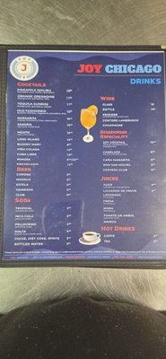 Menu photo 4 Joy Chicago Restaurant Chicago, IL