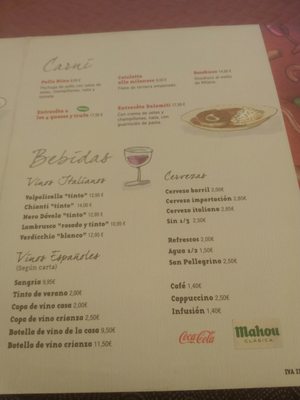 Menu photo 4 Mamma Mia Málaga, MA Menu photo 4 Mamma Mia Málaga, MA