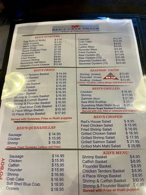 Menu photo 1 Red's Crab Shack Wilmington, NC Menu photo 1 Red's Crab Shack Wilmington, NC