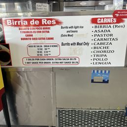 Food menu Food menu