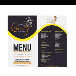 Homestyle Country Kitchen - Memu