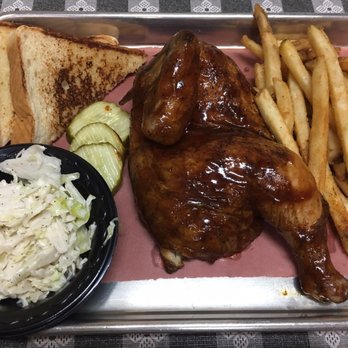 Foggy Bottom BBQ - 1/2 Smoked Chicken w/ coleslaw and fries - Barbeque Near Me - Loganville, Georgia Foggy Bottom BBQ - 1/2 Smoked Chicken w/ coleslaw and fries - Barbeque Near Me - Loganville, Georgia