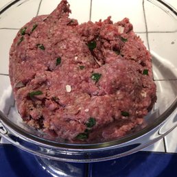 a meatball in a glass bowl