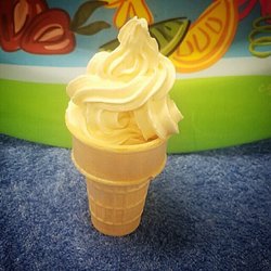 Bee Cool Snowballs - Schwan's soft-serve ice cream in a cone.