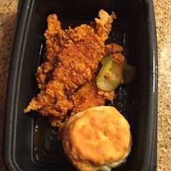 KFC - Nashville Hot Chicken was okay, didn't look quite like the pictures on the ads though.
