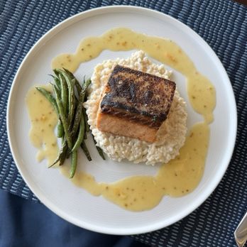 Stars - Catch of the day (salmon) and risotto - Resorts Near Me - St. Michaels, Maryland