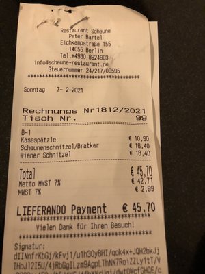 Menu photo 6 Restaurant Scheune Berlin, BE