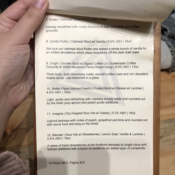 Counterpart Brewing - Second page of Beer Menu - Breweries Near Me - Niagara Falls, Ontario