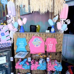 Swimming Fishies Swim School - Our Check in Tiki Hut and Merch stand!