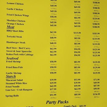 Liliha Drive Inn - Party platters menu - Barbeque Near Me - Honolulu, Hawaii Liliha Drive Inn - Party platters menu - Barbeque Near Me - Honolulu, Hawaii