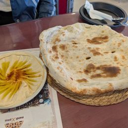 Hummus and bread Hummus and bread