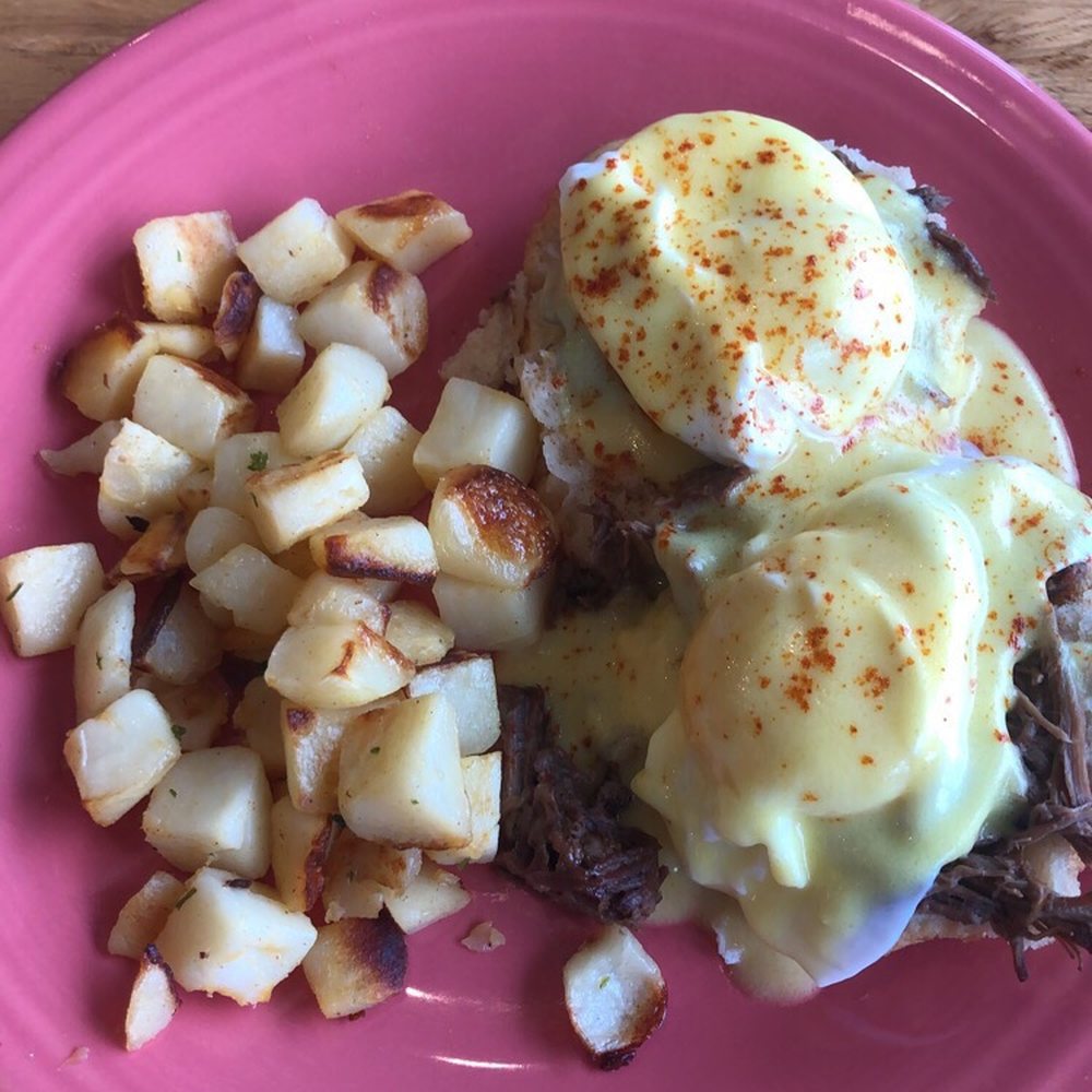 J. Christopher's - Pork Belly Benny with roasted potatoes - Breakfast & Brunch Near Me - Dacula, Georgia J. Christopher's - Pork Belly Benny with roasted potatoes - Breakfast & Brunch Near Me - Dacula, Georgia