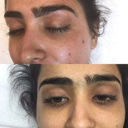 The Beautique Skin - Brows before and after by Brooke Gellici @beautiqueskinstudio.