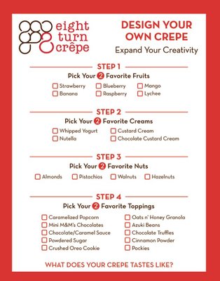 Menu photo 6 Eight Turn Crepe Brooklyn, NY Menu photo 6 Eight Turn Crepe Brooklyn, NY
